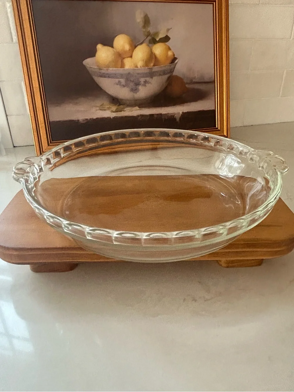 Vintage PYREX #229 Clear Glass Flavor Saver Pie Plate Corning NY USA